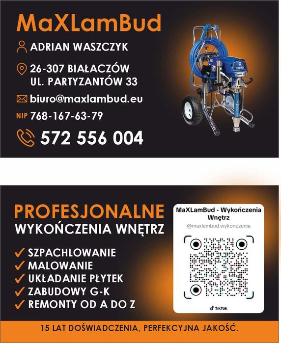 Natryskowo Szpachlowanie Malowanie,  Sufity Napinane