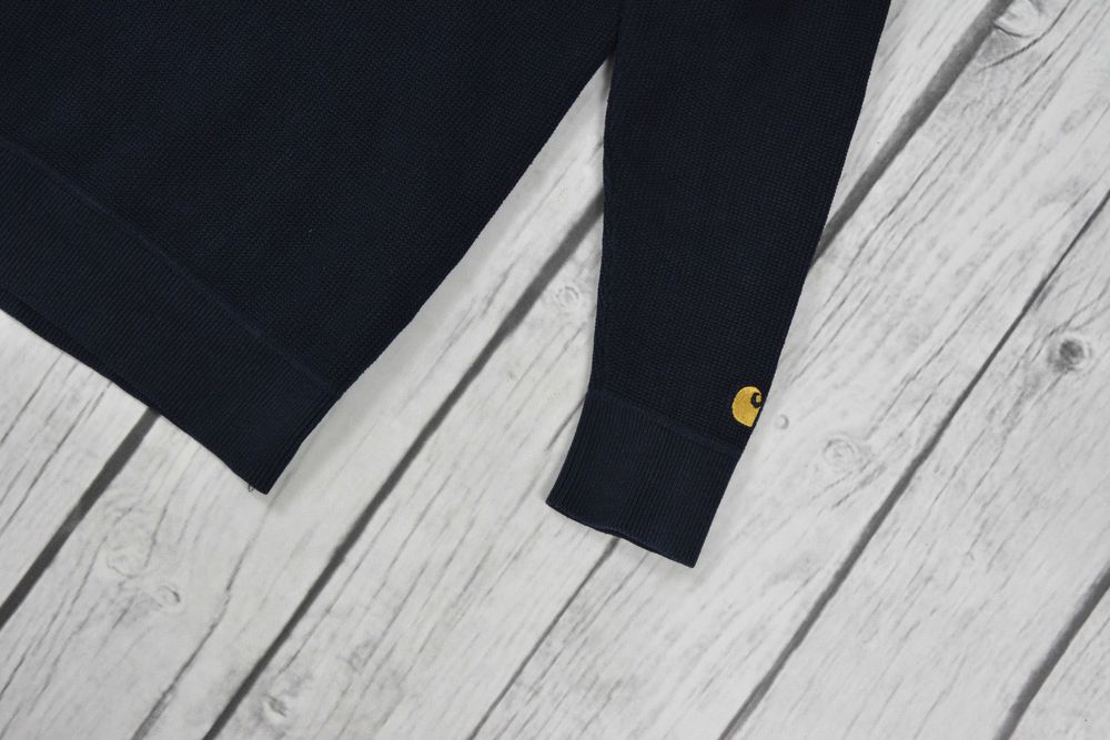 Carhartt WIP Chase Sweater Dark Navy Gold Sweter Crewneck Rozmiar S