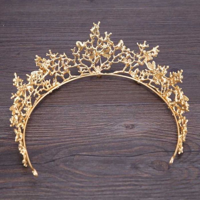 Tiara para noiva com pérolas barrocas e cristal para o cabelo acessóri