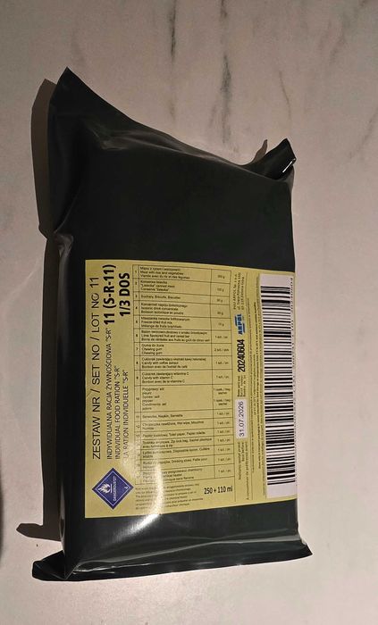 Racja żywnościowa, mięso z ryżem i warzywami