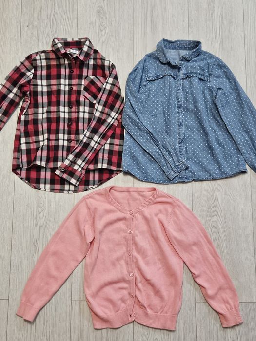 Zestaw r. 128 sweterek + koszule