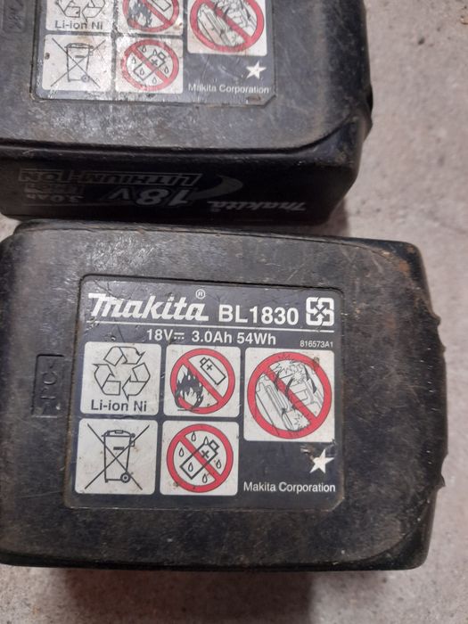 Baterie Makita 18v niesprawne 8 szt.
