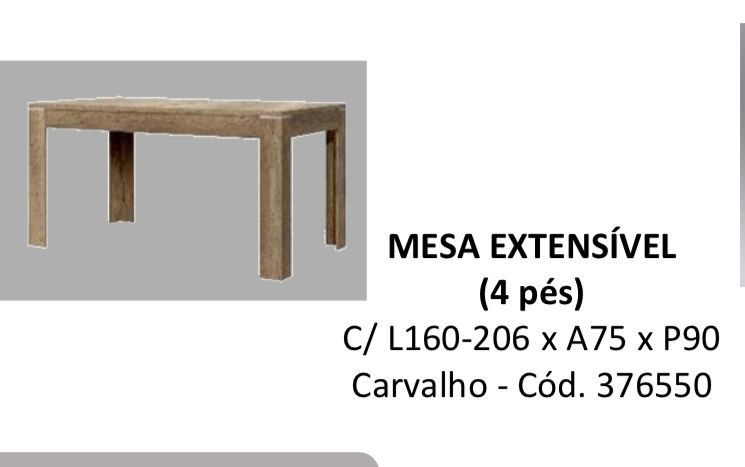 Mesa de jantar Conforama