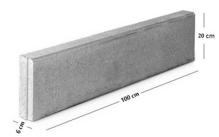 Obrzeże Betonowe 6 cm Szary, Grafit Promocja