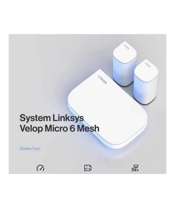 Router Linksys Dwupasmowy System Mesh Velop Micro Wi-Fi 6 3 Gb/s 3 szt