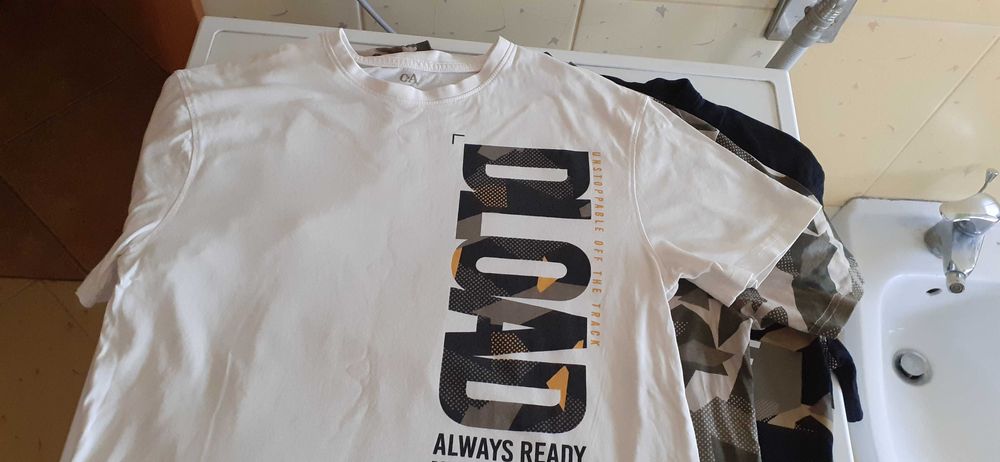 T shirty koszulki 3 szt, komplet, 164 cm C&A