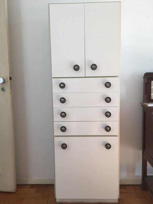 Móvel Alto de Casa de Banho – Branco – Bom Estado