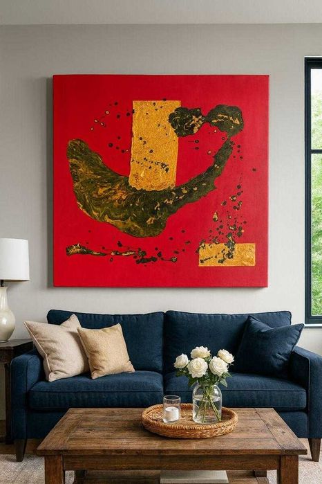 Obra de Arte Acrílica 80x80 cm – Peça Única