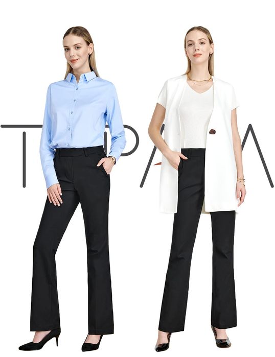 Tapata Spodnie Damskie Dzwony Garniturowe Antracytowe Długość 74 cm S