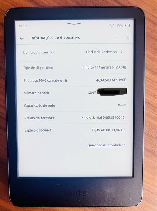 Kindle (e-reader) 11a Geração 16GB