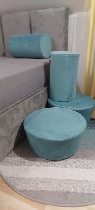 2xpufa 2x zagłówek  turkusowy komet