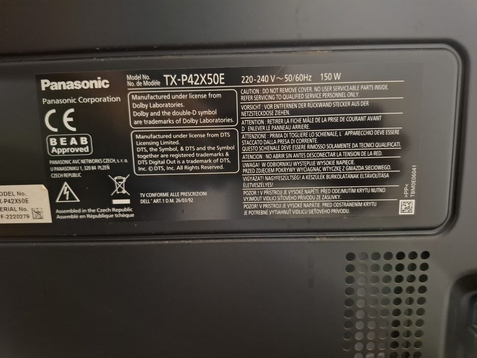 Sprzedam telewizor w dobrym stanie.43 Panasonic.