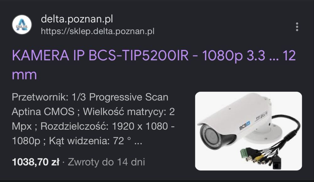 Kamera IP BCS-TIP5200IR