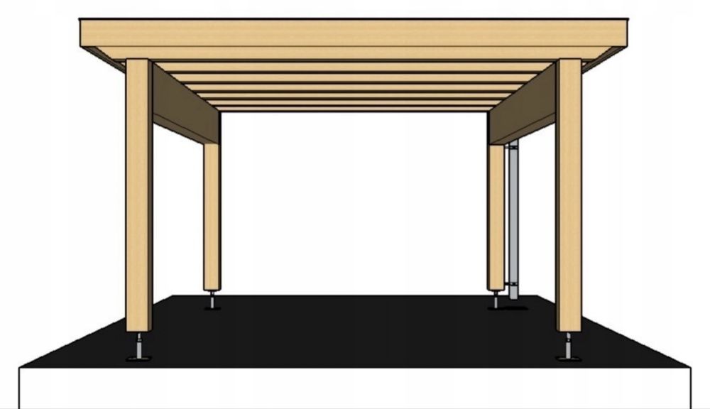 Podstawa słupa kotwa regulowana 80x80x250x0,4mm oc przyspawana nakrętk