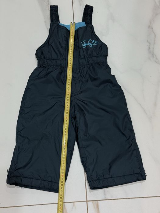 Spodnie narciarskie/zimowe na szelkach r. 86–92