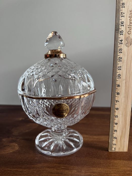Bomboneira em cristal - Longchamps Gold