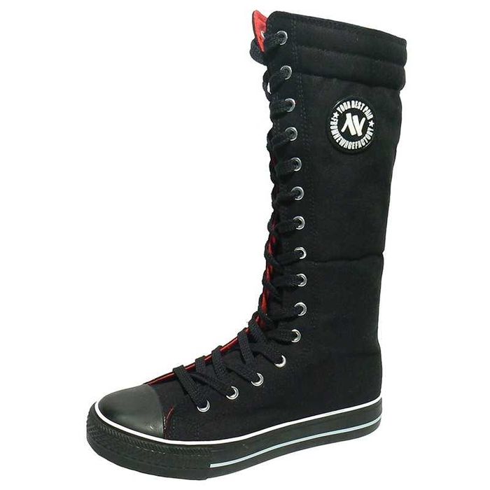 Mega Wysokie Trampki Przed Kolano Emo Gothic Rock Metal Punk 36