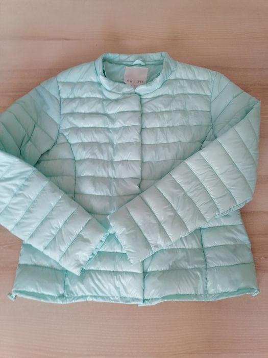 Amisu kurtka pikowana jesienna mięta L XL