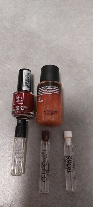 Lakier, olejek, perfum zestaw