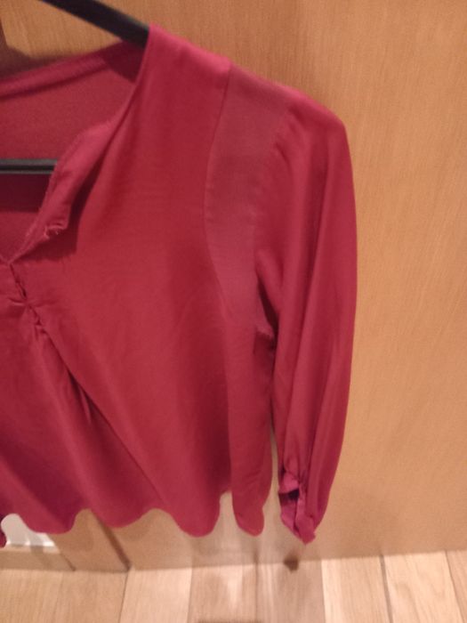 Blusa S(Massimo Dutti)algodão bordeaux
