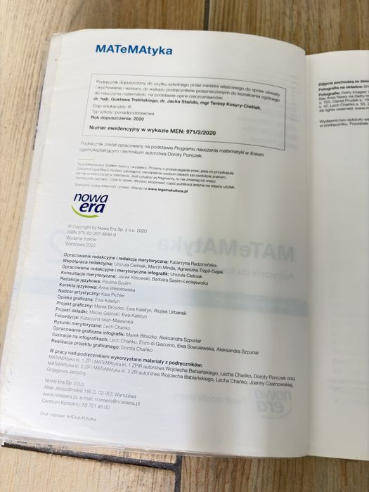 MATeMAtyka 2 – zakres podstawowy | Liceum i technikum | Nowa Era
