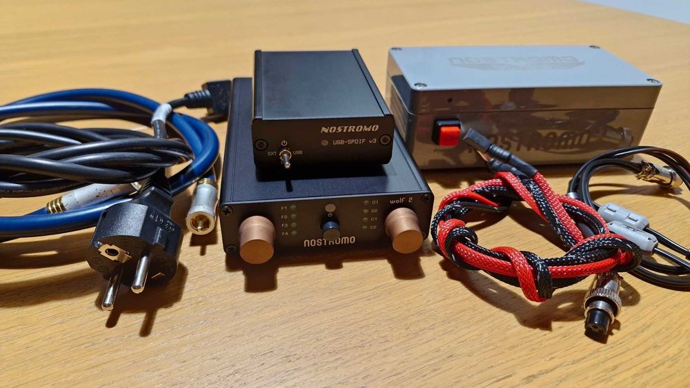 DAC Nostromo Wolf 2 + konwerter USB-SPDiF + zasilacz liniowy + coax