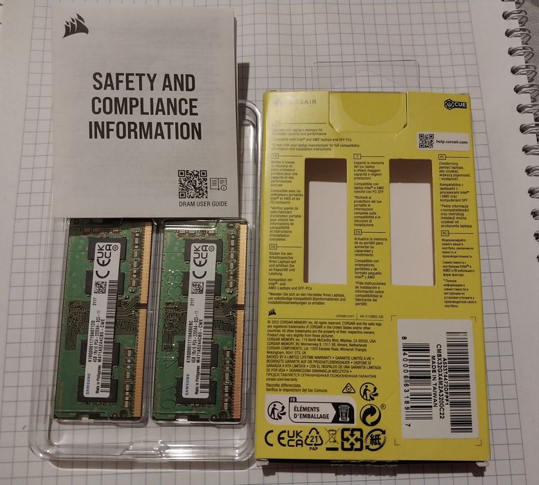 Усиление памяти у ноутбука. 2×4 Гб