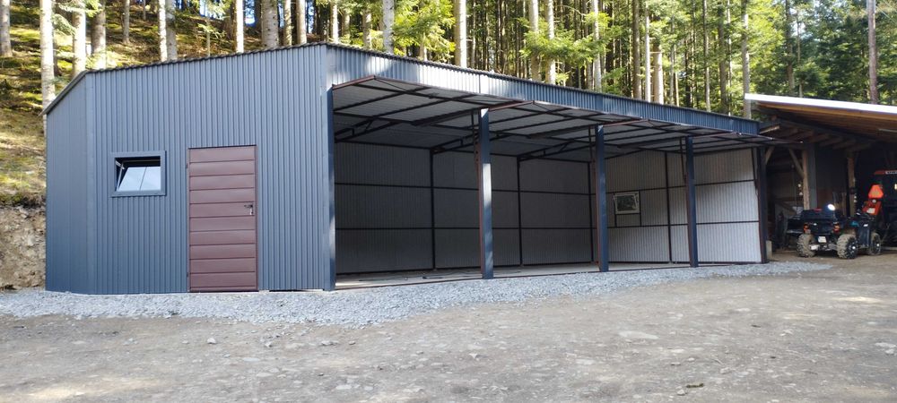 garaż blaszany hala magazyn wiata 15x6 x3.50 blaszaki garaże