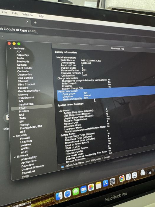 Macbook Pro M1 2020 16Gb Ram 256gb SSD