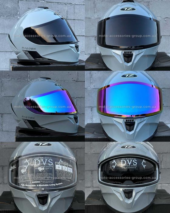 Мотошолом інтеграл TZ з вбудованими окулярами мото шлем интеграл