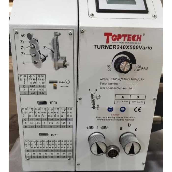 Верстат токарно-гвинторізний TopTech Turner 240x500 Vario