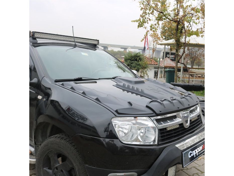 Renault Duster 2008-2017 рр. Накладка на капот (ABS)