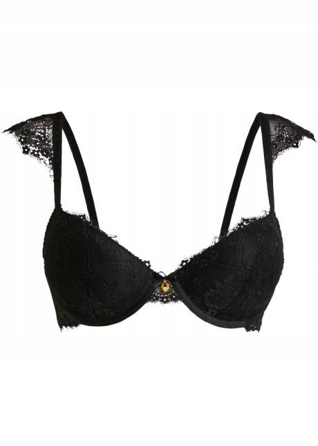 B.P.C biustonosz usztywniany czarny z koronką ^95D