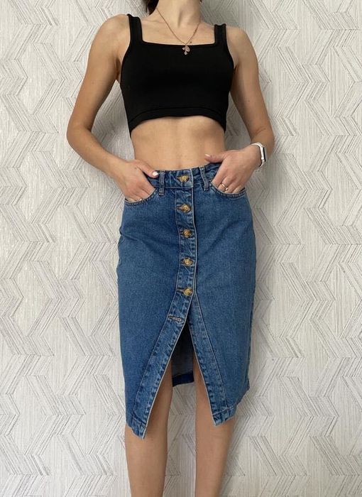 Спідниця джинсова з джинсовим пояском