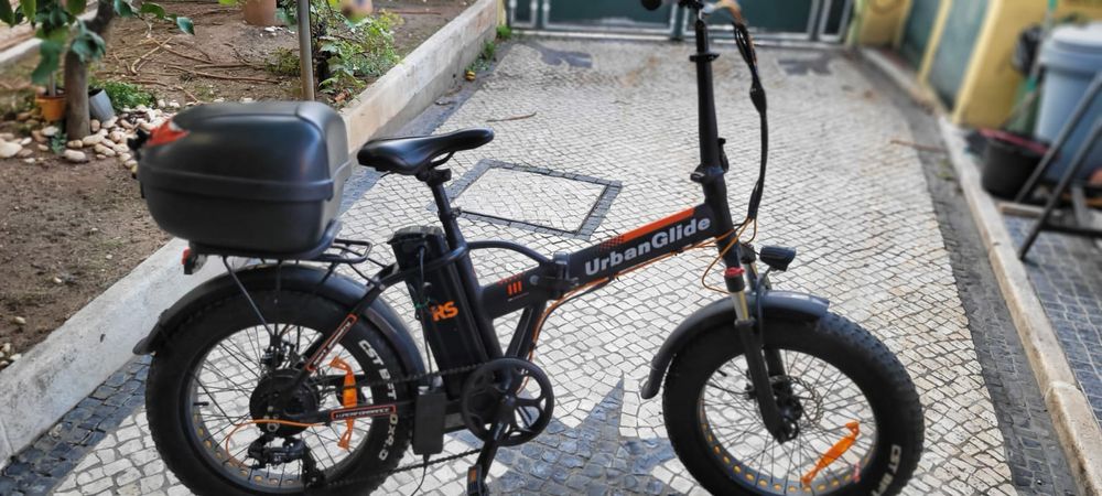 Bicicleta Elétrica todo o terreno dobravel,como nova com Top case