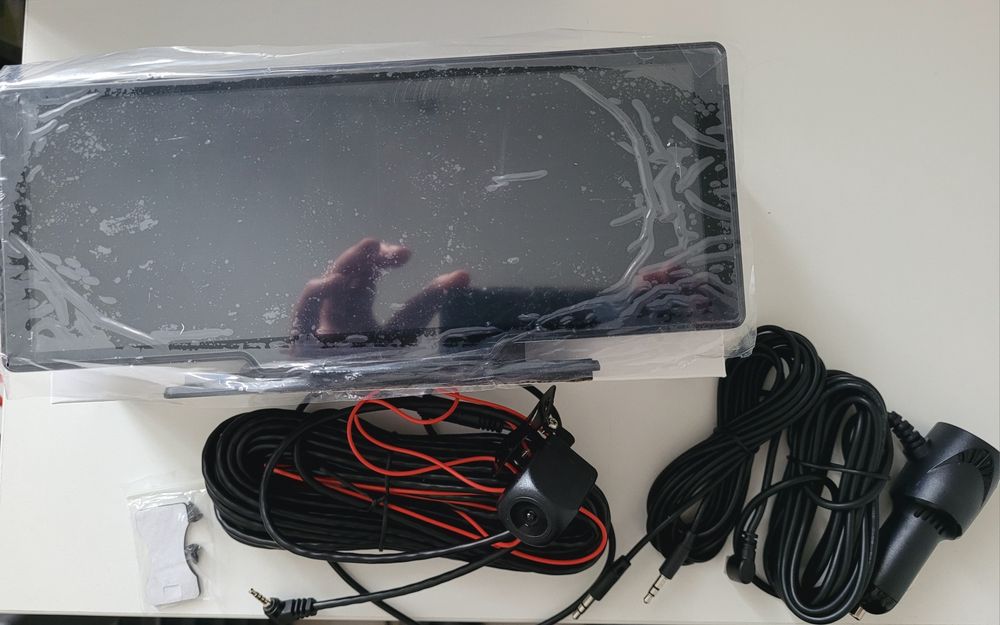 Ekran CarPlay Android Auto bezprzewodowy Podofo 9,3" + kamera cofania