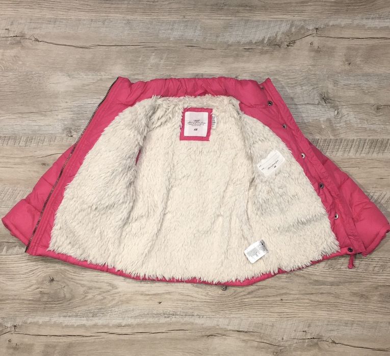 H&M kurtka jesień zima pikowana 110 różowa miś j nowa
