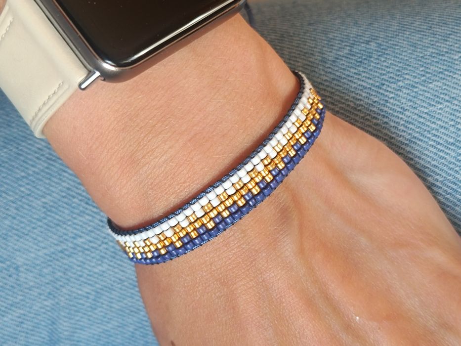 Bransoletka handmade tkana na krośnie