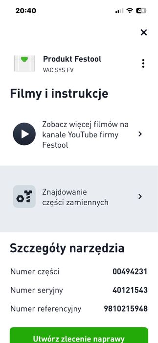 Festool Vac sys Zestaw próżniowy Jednostka mocująca