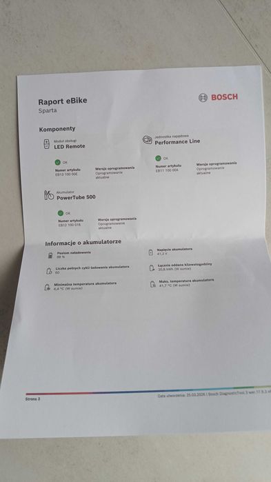 Rower elektryczny Sparta drule energy na pasku r.61
