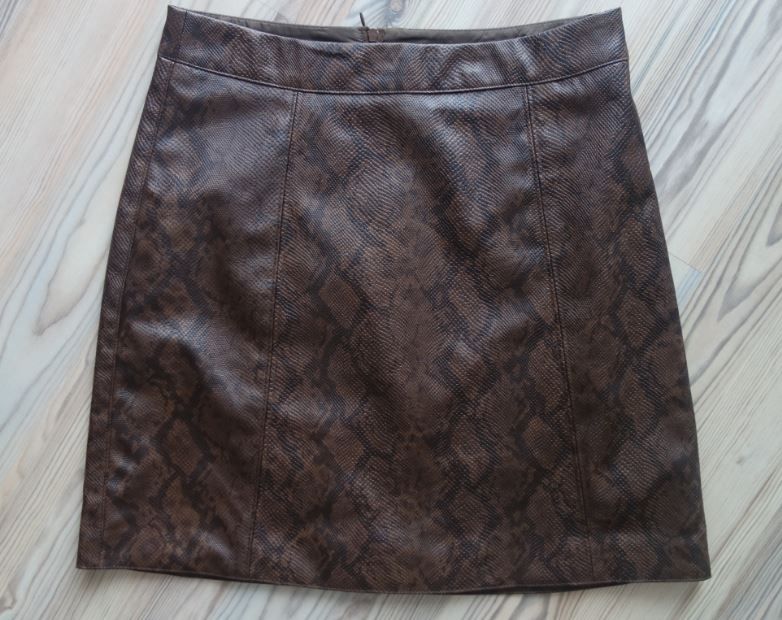 spódnica mini Orsay skóra wężowa 36/38 S/M / jak nowa