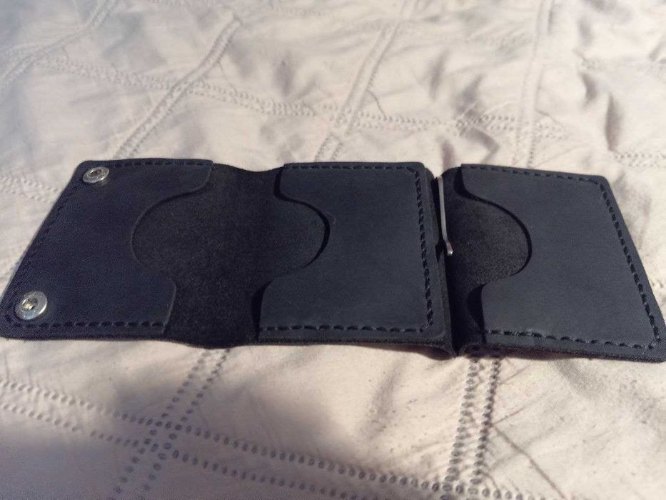 Smart кошелек с зажимом, натуральная кожа, ручная работа