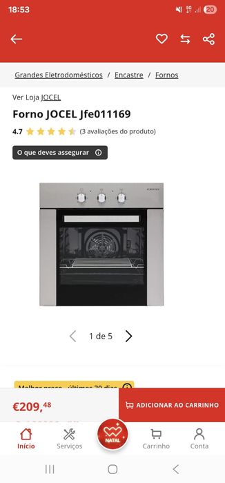 Vendo forno Jocel