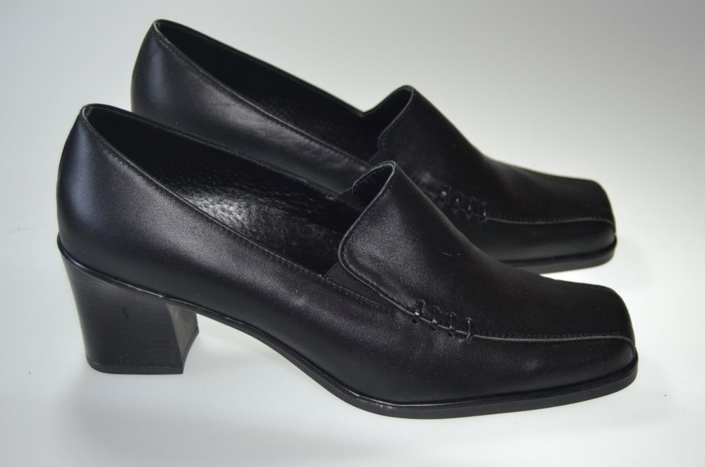 Buty czółenka damskie skórzane - r 39 outlet- wyprzedaż
