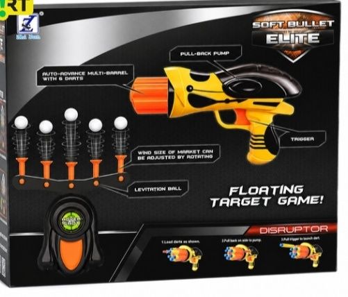 Ігровий бластер з мішенню Soft Bullet Disruptor з літаючими кульками та пінними патронами