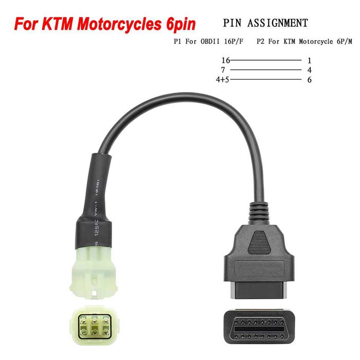 Kabel adapter diagnostyczny do motorów KTM 6-PIN