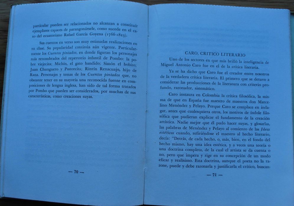 Tema Y Glosas de Carlos Arturo Caparroso - 1º Edição Ano 1962