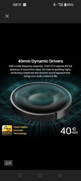 Słuchawki bluetooth Tozo HT2