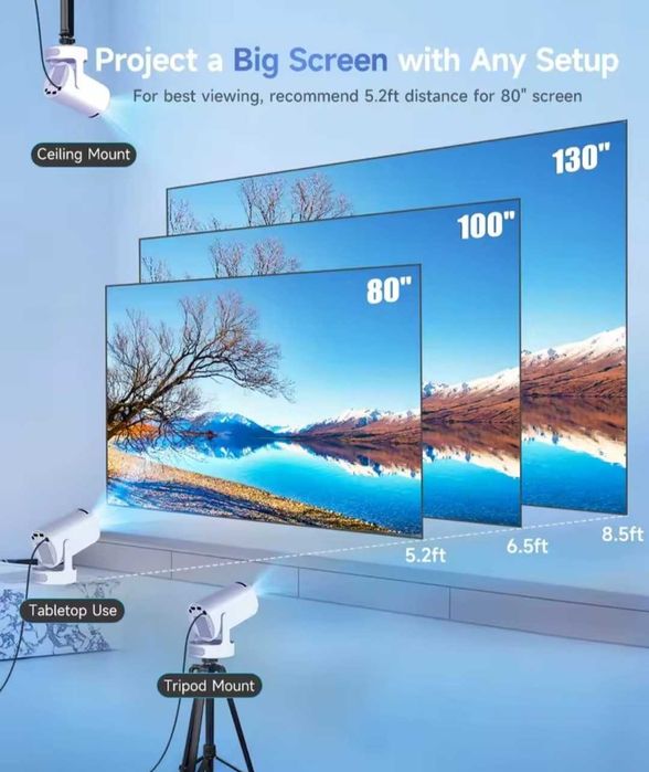 Projektor LED Magcubic HY300 PRO+ Smart 4K Ultra HD Android WiFi szary