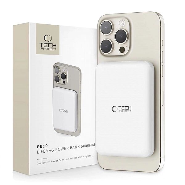 Powerbank Tech-Protect LifeMag PB10 z MagSafe 5000mAh 15W port USB-C -